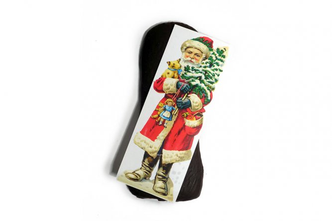 Père Noël en Pain d'Épices enrobé de chocolat